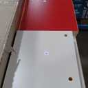 FDP Laminate 5-Compartment Storage Cabinet 24 inch Height; Organize Books, Toys, Games, Art Supplies, Durable, Sturdy Furniture for Home, Daycare, Preschool, Classroom - Almond/Red, 13886-ALRD