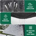 Kesfitt 70% Shade Cloth 20x20 ft, Breathable HDPE Mesh Sun Shade Tarp for Garden & Greenhouse, UV Resistant Outdoor Shade Fabric with Copper Grommets for Plants, Patio, Yard