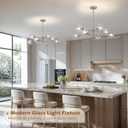 Bagood 8-Light Mid-Century Modern Nickel Sputnik Chandeliers Dining Room