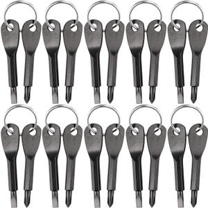 10PCS Pocket Keychain Screwdriver Tools Set, Outdoor Tool Gadgets Kit Travel Screwdriver Keychain with Key Ring for Dad Gift, Electrician, DIY