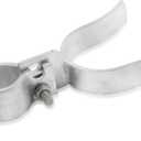 1-3/8" x 1-3/8" Chain Link Fence Gate Fork Latch - Fence Gate Latch - Galvanized Fence Gate Latch with Hole for Padlock, Chain Link Gate Latch (Silver, 1-3/8"-1-3/8")