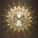 27" Gold Mid Century Modern Wall ClockBattery Operated Decorative Decorative Metal Wall Clock for Living Room/Bedroom/Office/Bathroom Wall Art&Clocks