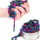 550pcs Multicolor 4 in 1 Magnet Balls Desk Toys for Adults, Ferrite Crags Magnetic Putty Desk Fidget Toys for Office