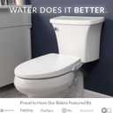 Bio Bidet Slim Zero Non Electric Bidet Toilet Seat Round, Low Profile Seat with Slow Close Lid, Battery Powered Night Light, Dual Nozzles, White