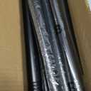 Tension Curtain Rod Extra Long Curtain Rod 43-131 Inch Adjustable 1.1 Inch Diameter Thick Heavy Duty Black Spring Curtain Rod for Windows Bathroom Outdoor No Drilling No Rust