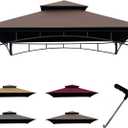 Coastshade Replacement Gill Gazebo BBQ Canopy Top for Model #L-GG001PST-F,8x5 Gazebo Grill Canopy BBQ Gazebos Top Only(Brown)