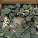 Pinkpum 20'' Eucalyptus Wreath for Front Door, Porch, Window - Green Decor for Home, Farmhouse - Spring, Summer, Fall, All Seasons