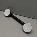 LEVERLOC Grab Bars for Bathtubs and Showers, Shower Handle 17 Inch Strong Suction Bath Handrails, Safety Grip for Bathroom Chair, Bathroom Grab Bar for Senior No Drilling Waterproof,Black (16.8)