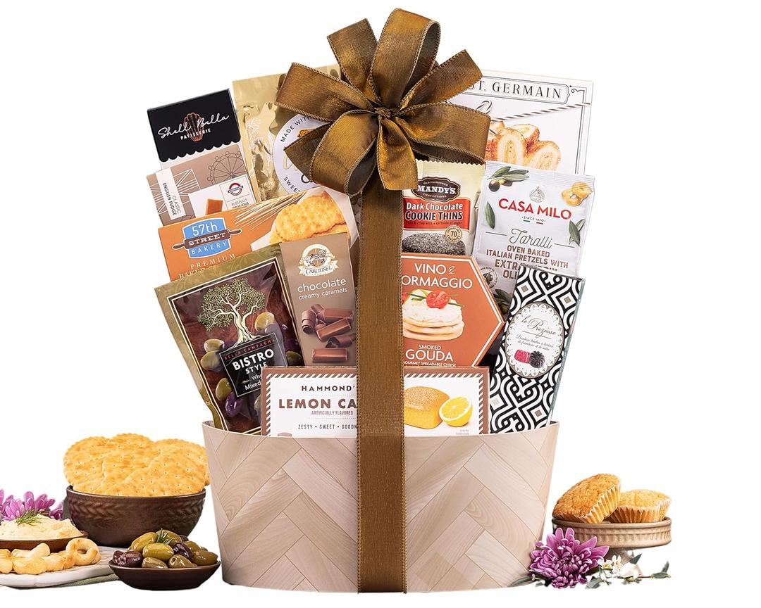 Wine Country Gift Baskets Sweet and Savory Gift Basket Gift for Women, Men, College, Appreciation, Thank You, Birthday, Corporate, Get Well, Sympathy Care, Teacher and more (EXP 08/25/26)