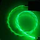 IHAO USB Type C to Type C PD 60W Fast Charging Cable Phone Charger High Data Speed Cool Light Up LED Current Flowing for All USB C Android and iOS Device-Green/39 Inches