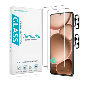 2 Pack Screen Protector for Samsung Galaxy S22 5G Tempered Glass with 2 Pack Camera Lens Protector, Anti Scratch, Bubble Free