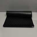 Dish Drying Mat, Silicone Dish Drying Mat for Kitchen Counter, Extra Thick & Large Dish Drainboard Mat with Built-in Drain, Non-silp, Heat Resistant, Dishwasher Safe (Black, 24" x 15")