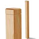 CroBlissful 3.5" x 3.5" x 48" Solid Red Oak Stair Newel Post with a Single Groove Notched Newel Wood Balusters for Staircase Interior Railing Newels for Stair Handrails