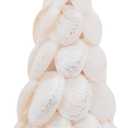 Freestanding Holiday Decor- Whitened Faux Abalone Shell Christmas Tree, Beach Themed Decoration, 10 Inches