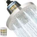 SR SUN RISE Filtered Shower Head with Filters, 20-Stage Shower Head Filter for Hard Water, High Pressure Showerhead with Easy-Replace Cartridge to Remove Chlorine (7-Inch, Brushed Nickel)