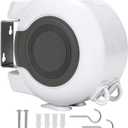 Retractable Double Clothesline – 49 ft x 2 Heavy Duty Clothes Line for Indoor & Outdoor Use, Dual Laundry Line with Easy Installation (White)