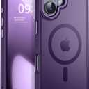 Newfuture Magnetic for iPhone 17 Case [Compatible with Magsafe] [Military Grade Drop Protection] Translucent Matte Anti-Scratch Shockproof Protective Phone Cover 6.3 Inch, Deep Purple