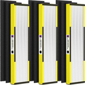 3 Pack FLT5000 True Hepa Replacement Filter C for G-Guardian Purifiers: AC5000, AC5000E, AC5250PT, AC5350B, AC5350BCA, AC5350W, AC5300B, CDAP5500B, AP2800CA, 3 True HEPA Filter and 6 Carbon Pre-Filter