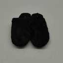 Snug Leaves Women's Fuzzy Scuff Slippers Soft Comfy Memory Foam Non-slip Indoor House Shoes (7-8, Black)