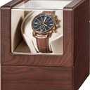 BEWISHOME 4 Watch Winders for Automatic Watches, Quiet Motor, LED, 4 Modes
Automatic Watch Winder Box Watch Spinner Piano Finish, 4 Watch Winder and 6 Storage Case for Man/Woman's Watches,Brown SYQ01Y