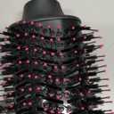 Hair Dryer Brush Blow Dryer in One, Upgraded 4 in 1 Hair Dryer and Styler Volumizer with Negative Ion Anti-frizz Ceramic Titanium Barrel Hot Air Hair Straightener Brush (Black/Pink)