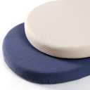 lulumoon Baby Muslin Bassinet Sheets: Cotton Bassinet Sheets Neutral for Boys and Girls - Fitted for Oval Rectangle or Hourglass (Navy & Cream, Standard Bassinet)