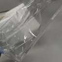 12"x16" Clear Acrylic Serving Tray with Golden Handles, Sturdy Huge Capacity Acrylic Tray for Coffee, Juice, Kitchen and Desk Organizer, Storage Tray (12"x16")