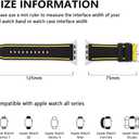 Compatible with Apple Watch Bands 49mm-42mm Silicone Divers Model Replacement Rubber Sport Watch Strap for iWatch Series 10/9/8/7/6/5/4/3 Ultra 2 SE Bicolor for Men and Women (Yellow)