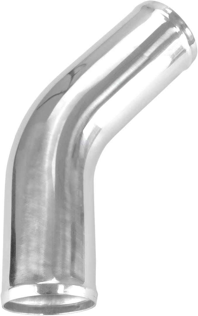Ucreative 45 Degree Aluminum Alloy Tube Intercooler Pipe Air Intake Tube Silver Tone for Car OD: 3.0 Inch (76mm)