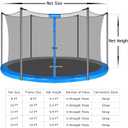 Trampoline Replacement Safety Enclosure Net for 6 Straight Poles Round Frame Trampolines, Breathable and Weather-Resistant Trampoline Net with Adjustable Straps (Net Only)