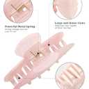4Pcs Large Hair Claw Clips - Acrylic Big Hair Clips for Thick Hair Strong Hold Hair Jaw Clips Non-slip Banana Hair Barrettes Clips for Women Girls (Sparkle(White/Purple/Pink/Green))