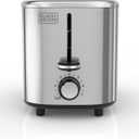 BLACK+DECKER 2-Slice Toaster with 7 Toast Shade Settings, Extra-Wide Slots for Bagels, Stainless Steel Exterior Finish