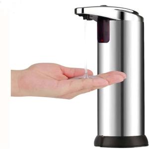 Automatic Soap Dispenser, 9.5oz Touchless Dish Soap Dispenser with Waterproof Base, 3 Adjustable Soap Volume Hand Soap Dispenser, Sensor Soap Pump Liquid Dispenser for Kitchen Bathroom Office Lavatory