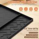 Mixer Slider Mat for KitchenAid Stand Mixer, 18" x 15" Silicone Appliance Slider with Non-Slip Shock-Absorbing Base, Easy Move Sliding Mat for Countertop Kitchen Mixers, Black