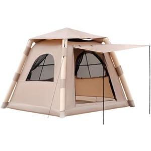 Inflatable Camping Tent for 4 Person – Waterproof Air Tent, Easy Setup Family Tent for Outdoor Camping, Hiking & Travel