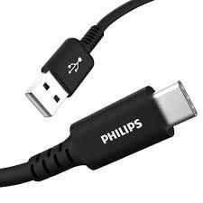 Phillips Apple Quick Charge Cable to USB C Extended Length 6 Foot Black