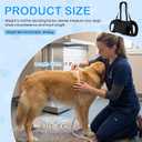 Shinylin Dog Carry Sling Emergency Backpack Pet Legs Support and Rehabilitation Dog Lift Harness Adjustable Lifting Straps Carrier for Senior Dogs Joint Injuries, Arthritis, Hiking, Skiing, Black(L)