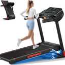LIJIUJIA Treadmill for Home,Treadmills with 0%-15% Auto Incline,3HP Brushless,300 LBS,LED Display,Pulse Monitor
