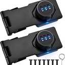 2Pcs Combination Cabinet Locks for Baby Proofing - Keyless Closet Door Lock with Screws, 3-Digit Password Code Latches Hardware, Bolt Latch for Barn Door, Bathroom