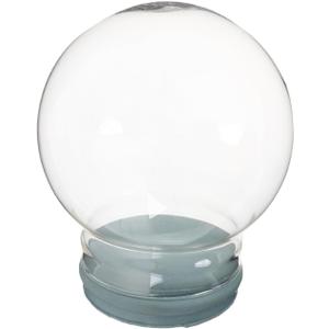 DIY Empty Glass Snow Globe Kit 100Mm Small Fillable Globe Craft Supplies for Home Decor Indoor Snow Crafting Adults