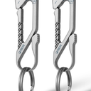 FEGVE Titanium Pocket Key Chain Clip,Small Keychain Clip with Key Ring for Men Women
