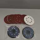 52 Pcs Sander Pad & Discs Combo Kit for DeWalt | 2 Pack 5'' 8-Hole Hook & Loop Pads + 50 Sanding Discs | Compatible with DWE6421/DWE6423/DCW210B/DWE64233/N329079 (Plastic Combo Kit)