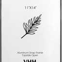 VHH 11x14 Snap Poster Frame,1 Pack,Lightweigt Black Coated Aluminum with plexiglass