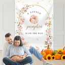 Wildflower Fall Little Pumpkin Baby Shower Backdrop Floral A Little Pumpkin is on The Way Photography Background Gold Glitter Fall Baby Shower Party Decorations 5x7ft