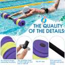Soulchen 3 Pack Long Aquatic Exercise Dumbbells Pool Exercise Equipment Eva Foam Water Aerobics Equipment With High Density For Weight Loss Water Sport Fitness Tool(Multi-color,S/m/l Set)