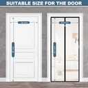 Transparent Insulated Door CurtainSkloopearg Magnetic Thermal Door Screen Auto Closer Fits Doors Up to 36" x 80", to Keep Warm in Winter Cool in Summer for Air Conditioner Room, Kitchen, Bedroom