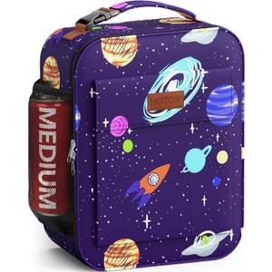 2 x HOTOR Lunch Bag for Men & Women - Large Capacity Insulated Lunch Bag with Mutiple Pockets, Wear-Resistant Cooler Lunch Box for Office, Picnic, Galaxy Purple, 7L, 9.06" x 4.33" x 10.63"