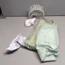 JaGely 5 Pcs Princess Fairy Costume for Women Corset Tops Skirt Headband Gloves Socks Adult Dress Carnival Role Play Party Large