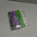 4 Pack Weekly (7-Day) Pill Organizer, 7 Days Pill Case Travel Daily Pill Box Portable Medicine Organizer and Planner with Compartment for Vitamins, Fish Oil, Supplements and Medication (4, Color)