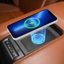 CarQiWireless Wireless Charger for Toyota Tundra 2021 2020 2019 2018 2017 2016 2015 2014, Automotive Center Console Organizer Wireless Charging Pad for Toyota Tundra Accessories, for Tundra Storage
